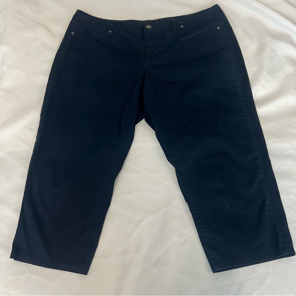 New York & Company Dark Blue Capri Pants size 16.